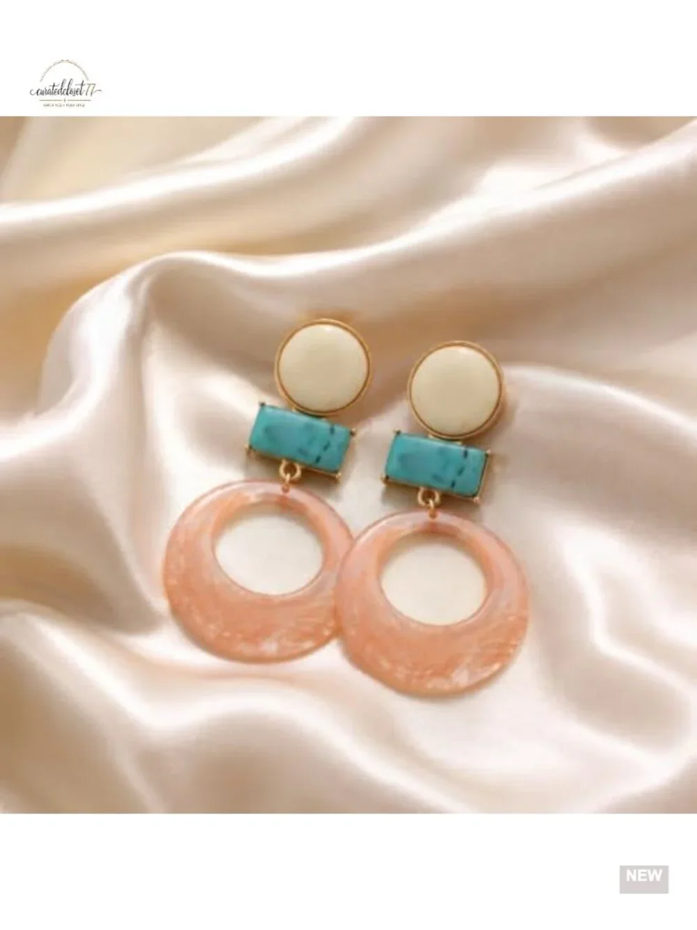 Geometric Acrylic Drop Dangle Statement Earrings Lightweight Irregular